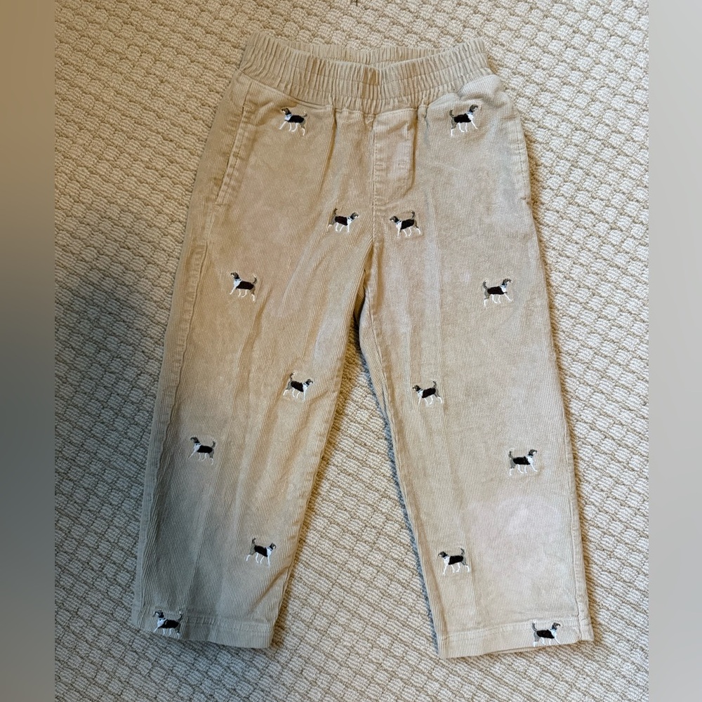 The Beaufort Bonnet Company Corduroy Pants with Dog Embroidery